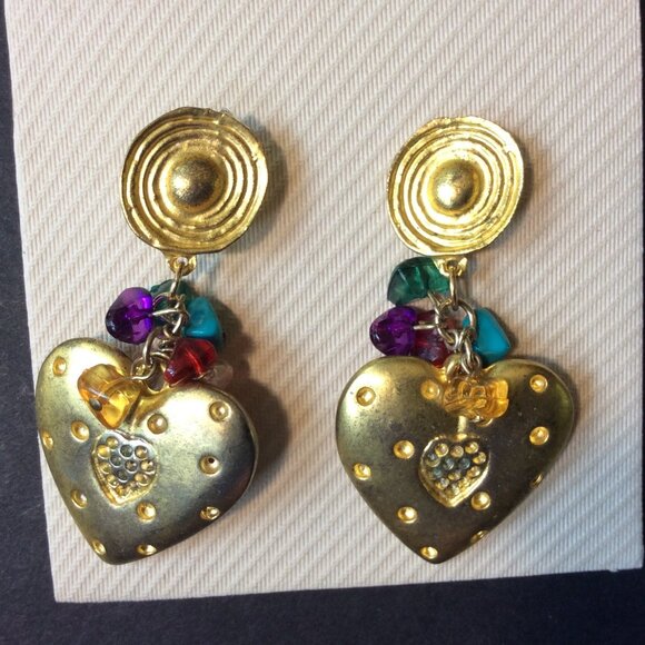 Retro Sparkle '80s Earrings Ready to Shine! 🌟💥 #VintageVibes #GlamRewind - Picture 1 of 2